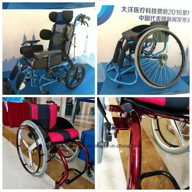 Pintura de recubrimiento de polvo rojo brillante brillante met&aacute;lico para sillas de ruedas