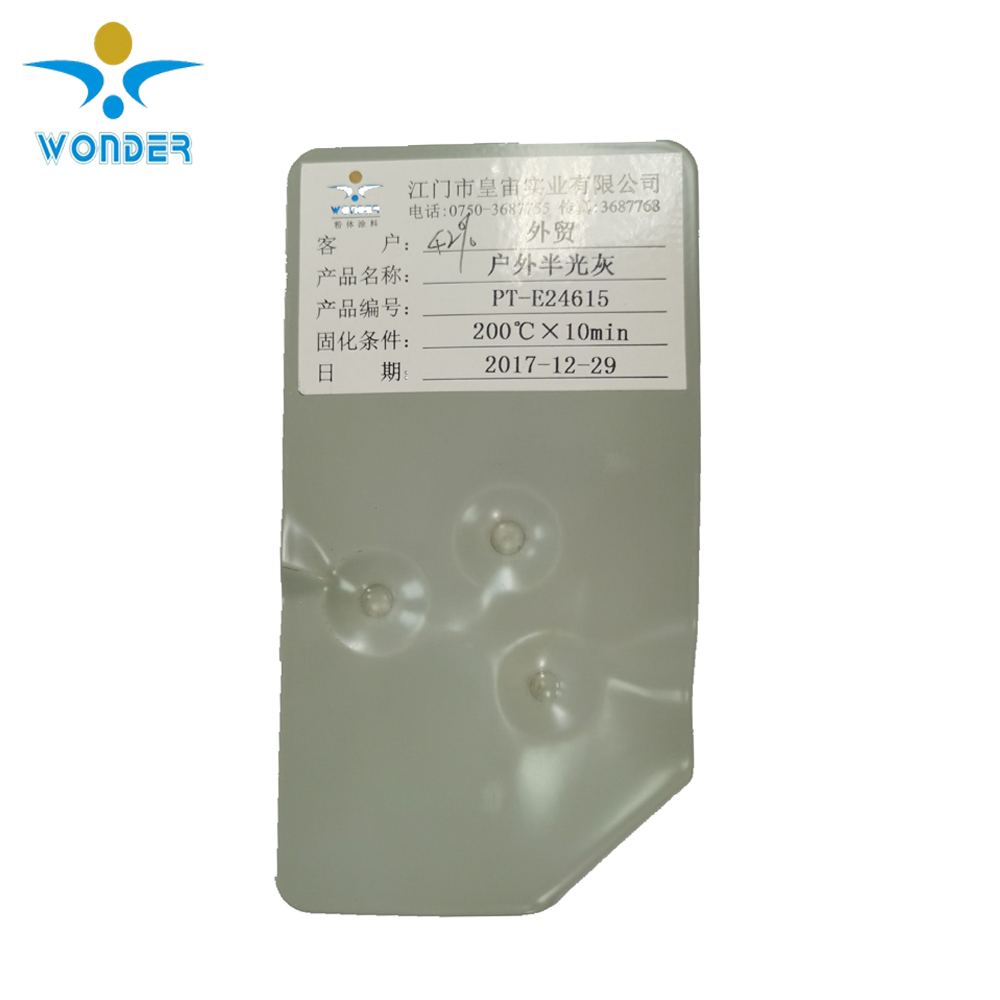 Poliéster puro electrostático semi gris RAL7035 40% de recubrimiento brillante en polvo