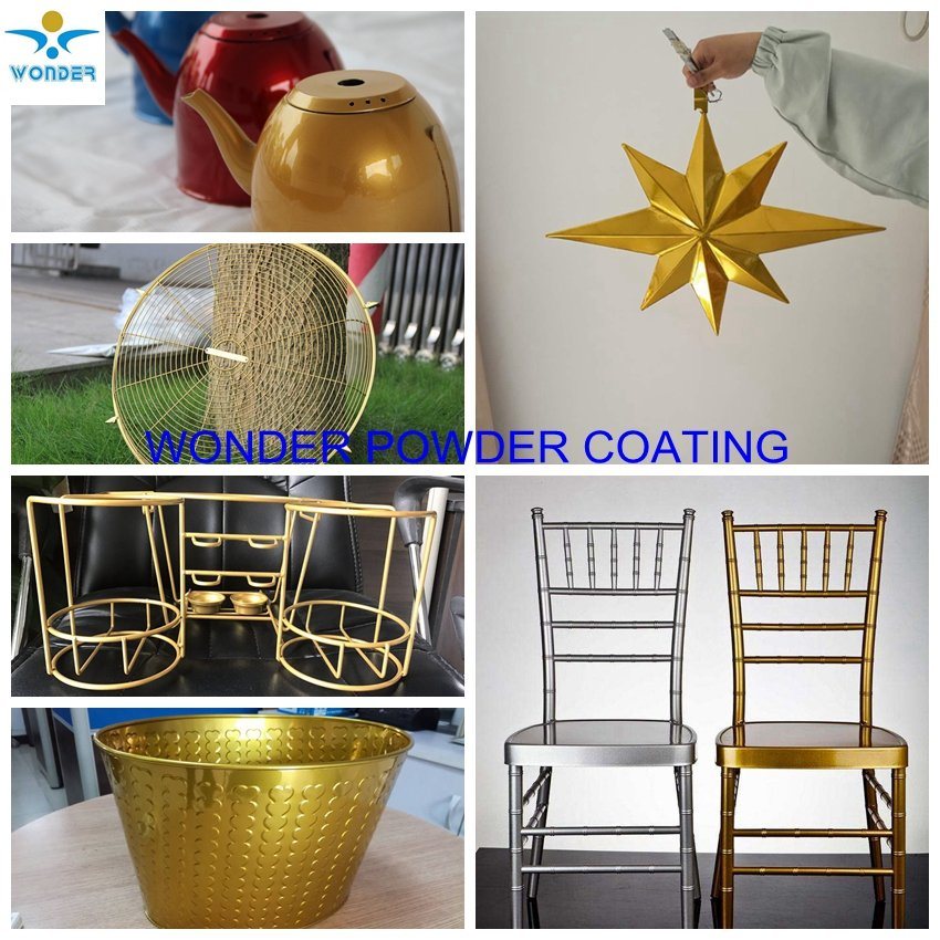 Revestimiento en polvo de cobre dorado, cromo, bronce, metal para aluminio