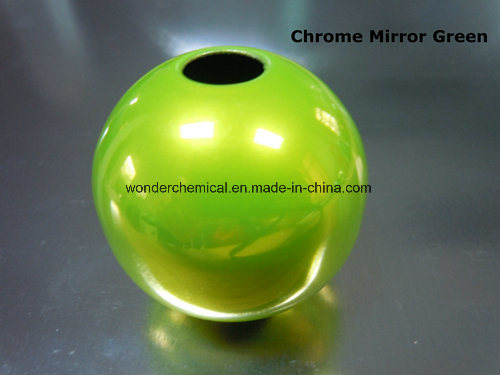 Químico resistente a polvo claro Pintura de polvo verde espejo cromado