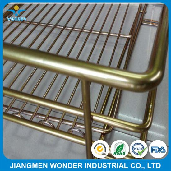 Oro brillante electrostático para recubrimiento de polvo de rejillas metálicas