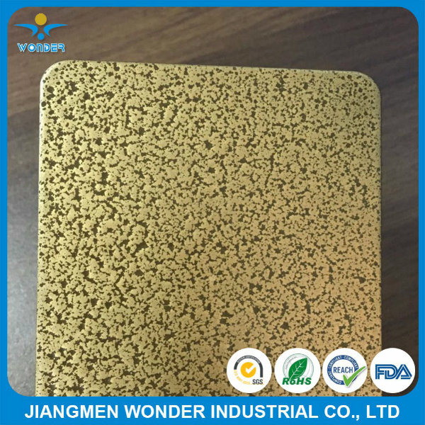 Pintura en polvo de cobre dorado antiguo de martillo