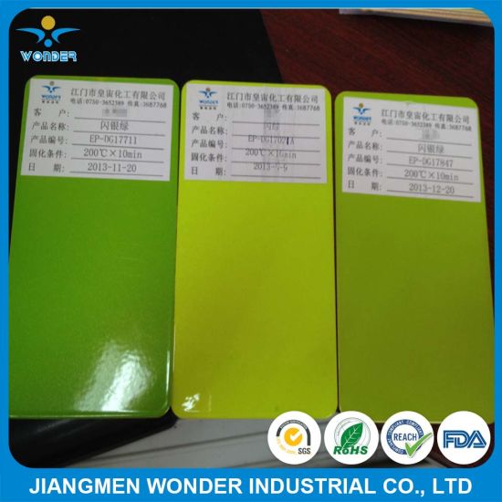 Recubrimiento de polvo verde metálico brillante brillante para racks de alambre de cocina