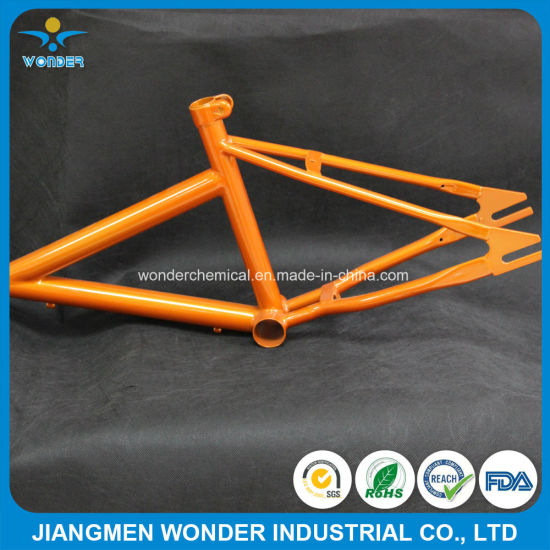 Recubrimiento de polvo naranja brillante Tgic resistente a los rayos UV para cuadro de bicicleta