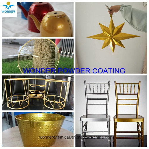 Pintura de recubrimiento de polvo interior met&aacute;lico dorado marr&oacute;n para ferreter&iacute;a