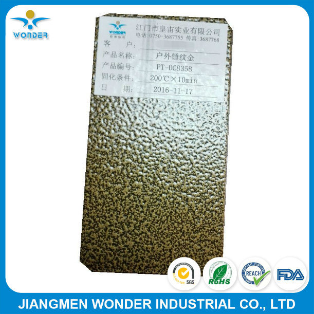 Efecto de grieta de aerosol electrost&aacute;tico acabado en polvo de color dorado