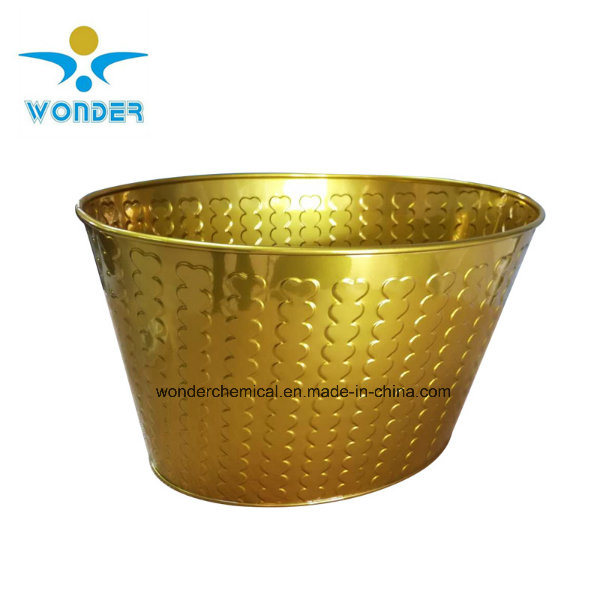 Chapa de polvo recubierta de metal